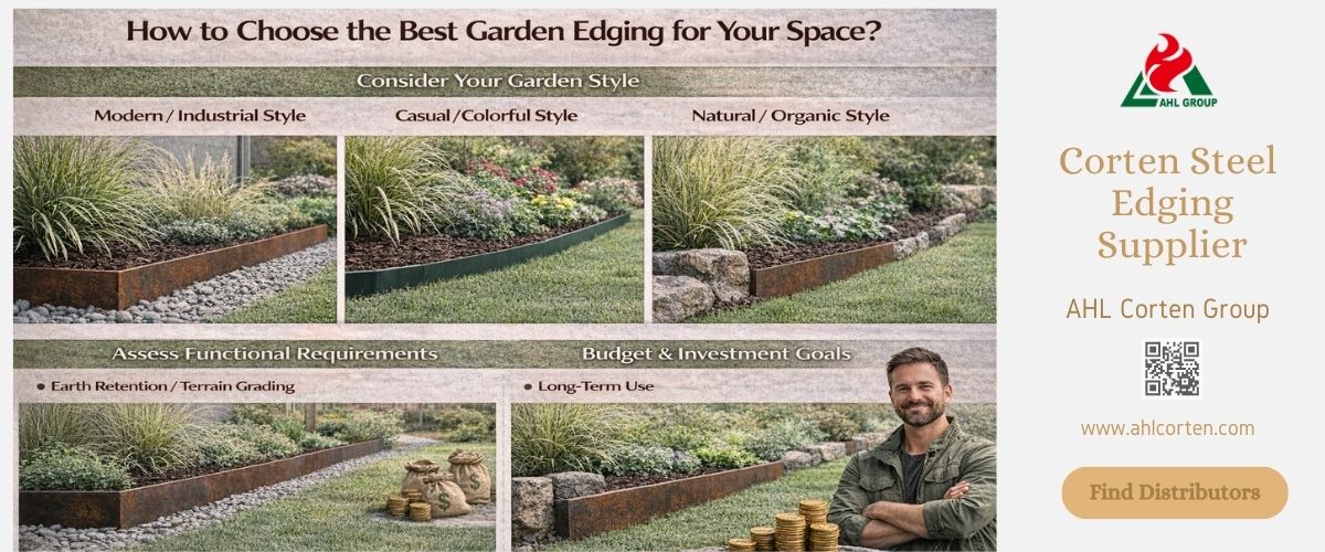 rusted steel edging for sale